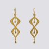 Wavy Earrings with Teardrop Dangles- EJ2306
