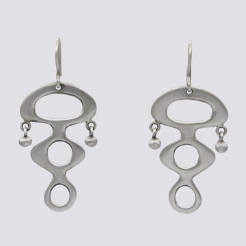Wavy Earrings with Ball Dangles- EJ2307
