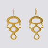 Wavy Earrings with Ball Dangles- EJ2307