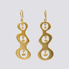 Long Wavy Earrings with Ball Dangles- EJ2308