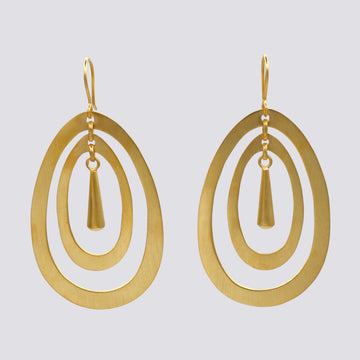 Double Oval with Teardrop Earrings - EJ2312