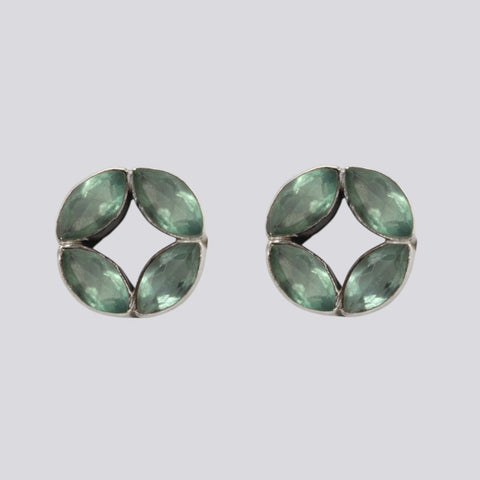 Faceted Marquis Stud Earrings - EJ2314