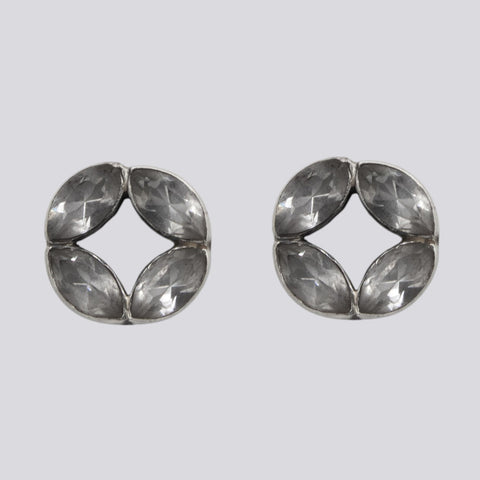 Faceted Marquis Stud Earrings - EJ2314