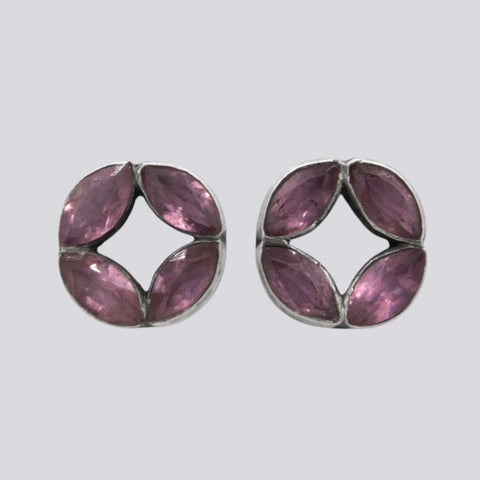 Faceted Marquis Stud Earrings - EJ2314
