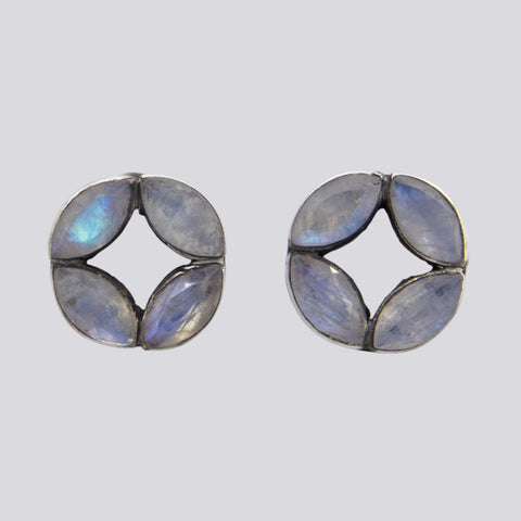 Faceted Marquis Stud Earrings - EJ2314