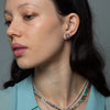 Marquis and Round Faceted Stone Stud Earrings - EJ2315