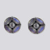 Marquis and Round Faceted Stone Stud Earrings - EJ2315