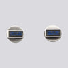 Baguette Stone and Disc Stud Earrings - EJ2317