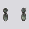 Oval and Round Faceted Stones Earrings - EJ2319