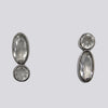 Oval and Round Faceted Stones Earrings - EJ2319