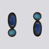 Oval and Round Faceted Stones Earrings - EJ2319