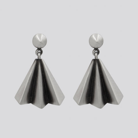 Folded Fan Drop Earrings - EJ2329
