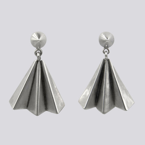 Folded Fan Drop Earrings - EJ2329