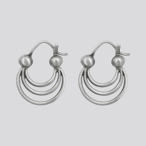 Triple Hoop and Ball Earrings - EJ2331