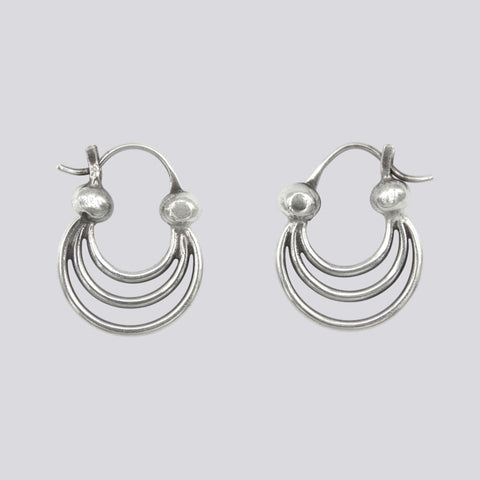 Triple Hoop and Ball Earrings - EJ2331