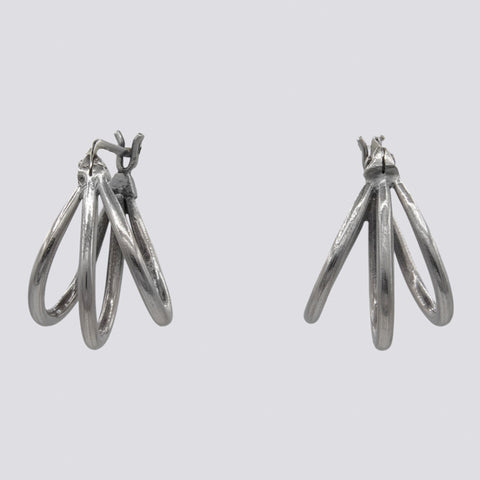 Large Triple Hoop Earrings - EJ2334