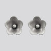 Large Domed Flower Earrings - EJ2344