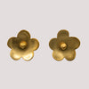 Large Domed Flower Earrings - EJ2344