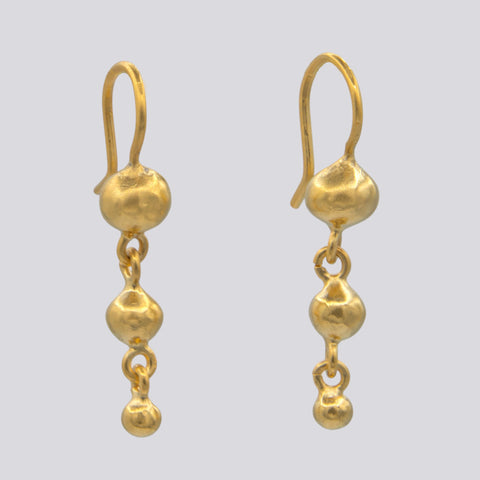Triple Ball Dangle Earrings - EJ2347