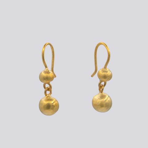 Double Ball Dangle Earrings - EJ2348