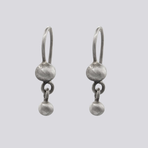 Small Double Ball Dangle Earrings - EJ2349