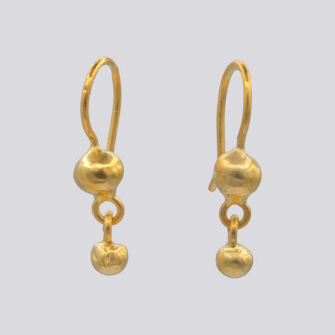 Small Double Ball Dangle Earrings - EJ2349