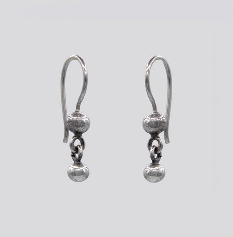 Small Double Ball Dangle Earrings - EJ2349