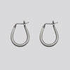 Large Tapered Oval Hoops - EJ2355