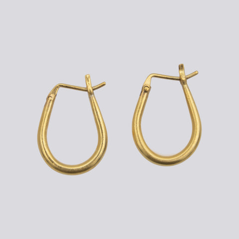 Large Tapered Oval Hoops - EJ2355