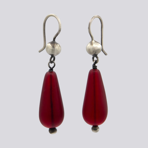Ball with Bead Dangle Earrings - EJ2357