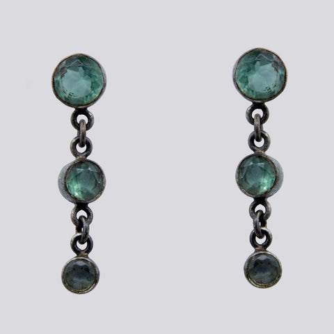 Graduated Stone Stud Earrings - EJ2358