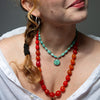 Knotted Antique African Bead Necklace