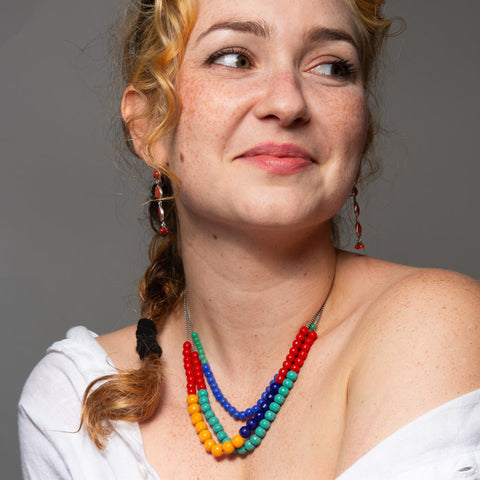 Antique African Bead Necklace - 176
