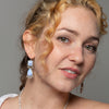 Large Rainbow Moonstone Earrings With Dangles