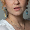 Labradorite Earrings With Teardrop Dangles- EARRINGS 24
