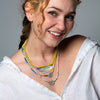 Beaded Necklace with Scallop Pendant - 179