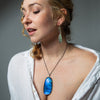 Large Labradorite Pendant Necklace - NECKLACE 8