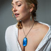 Large Labradorite Pendant Necklace - NECKLACE 8
