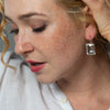 Large Faceted Clear Quartz Earrings