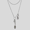 Ornate Filigree Charm Necklace with Handmade Ball Chain - NECKLACE 59