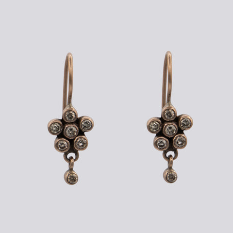Diamond Flower Earrings