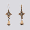 Star Set Diamond Cross and Dangle Earrings
