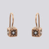 Star Set Pearl Cube Drop Earrings