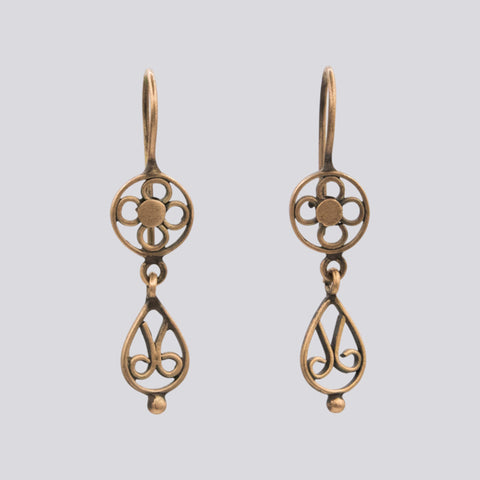 Filigree Drop and Dangle Earrings