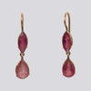 Pink Tourmaline Drop and Dangle Earrings