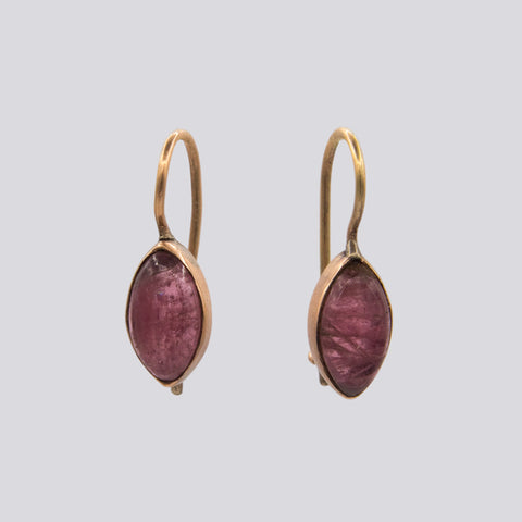 Pink Tourmaline Drop Earrings