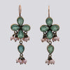 Apatite Earrings with Pearl Dangles