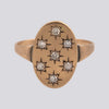 Seven Star Set Diamonds Gold Ring - Size 8
