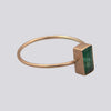 Emerald Baguette Gold Ring - Size 9