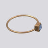 Rainbow Moonstone Gold Ring - Size 9